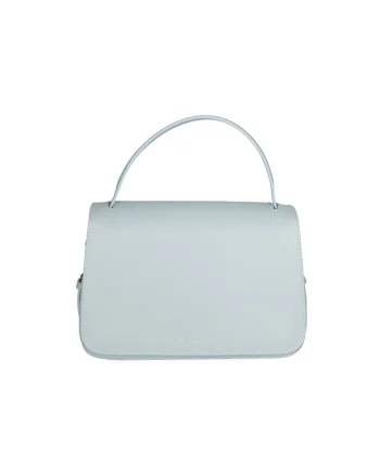Geanta crossbody de piele, Albastru pastel