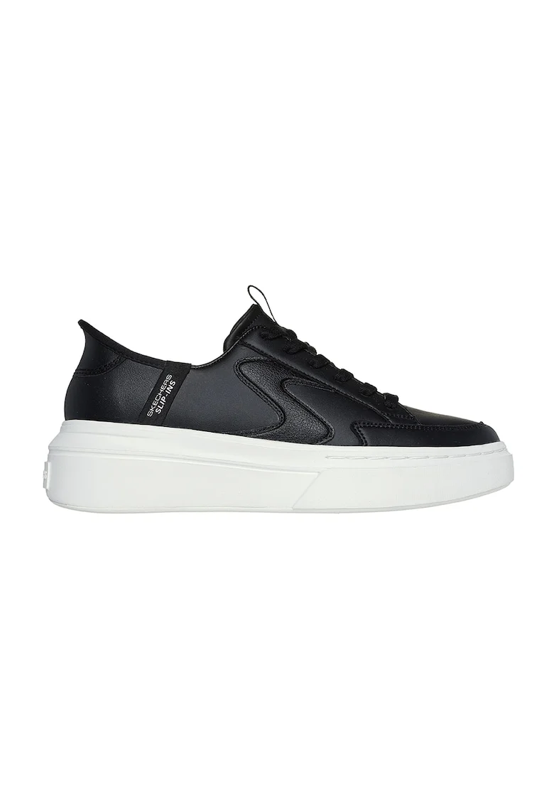 Pantofi sport Slip-Ins de piele ecologica, Negru