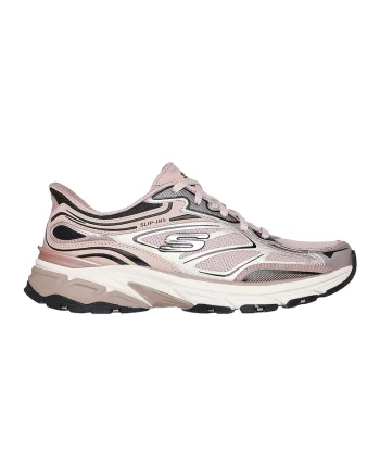 Pantofi sport slip-ins din plasa cu garnituri din piele Stamina Sport, Roz prafuit/Argintiu