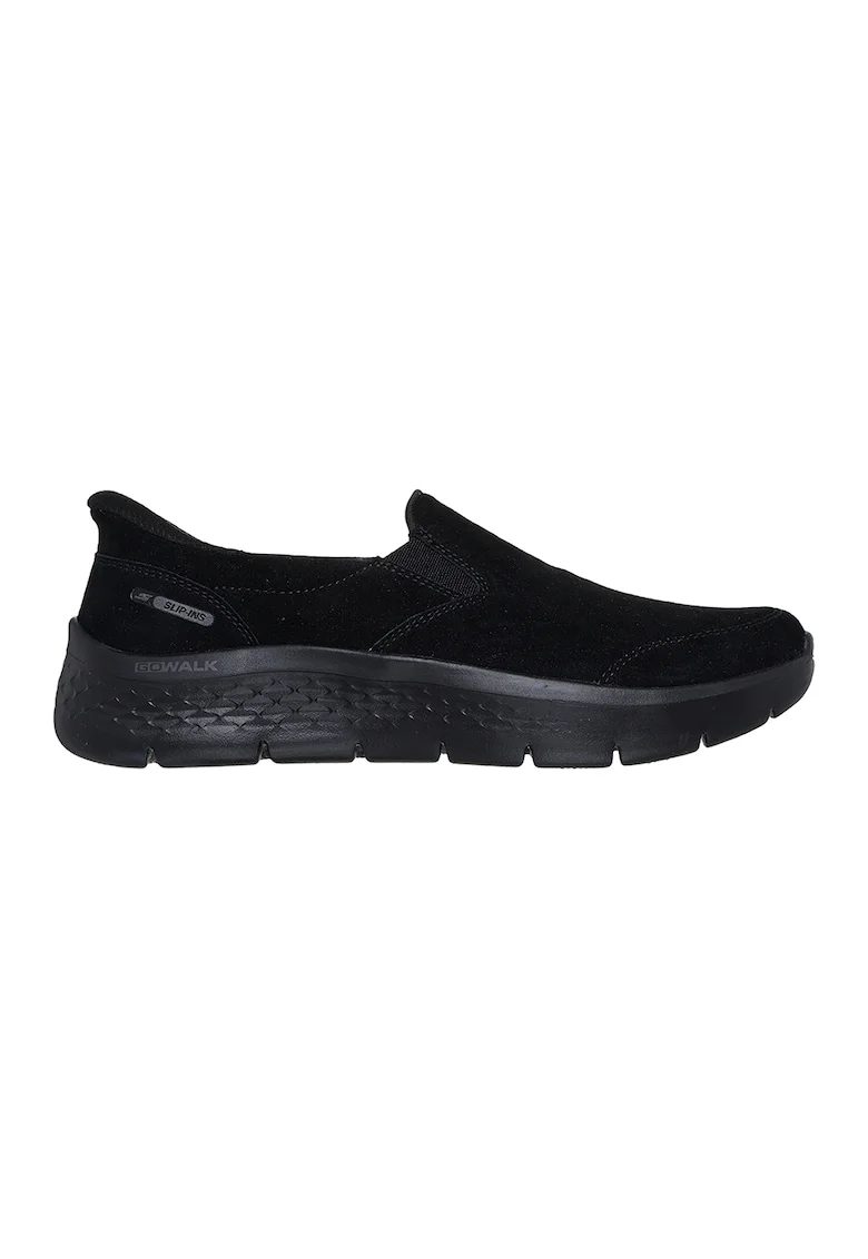 Pantofi sport slip-ins Go Walk Flex- Rue din piele intoarsa, Negru