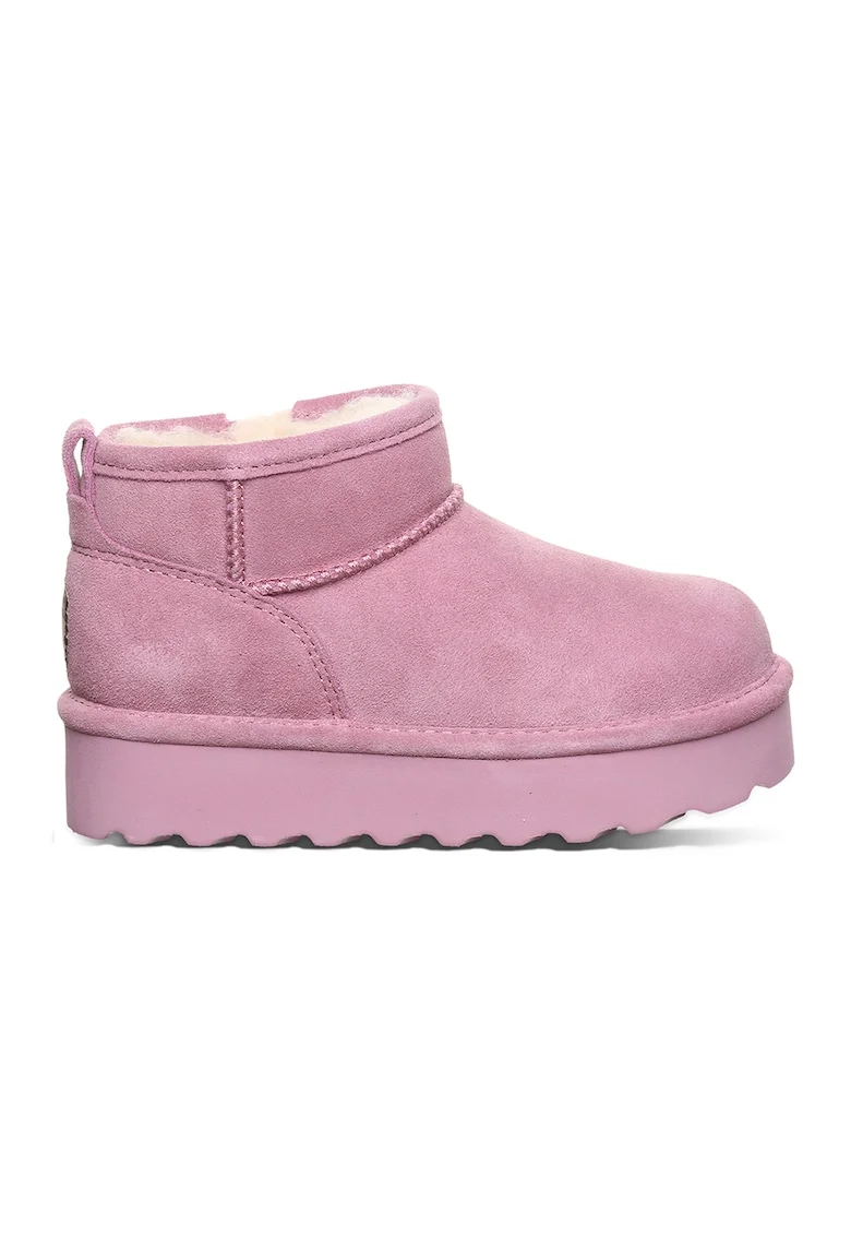 Ghete slip-on de piele intoarsa Retro, Lila