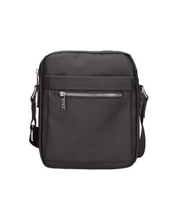 Geanta crossbody cu logo, Negru