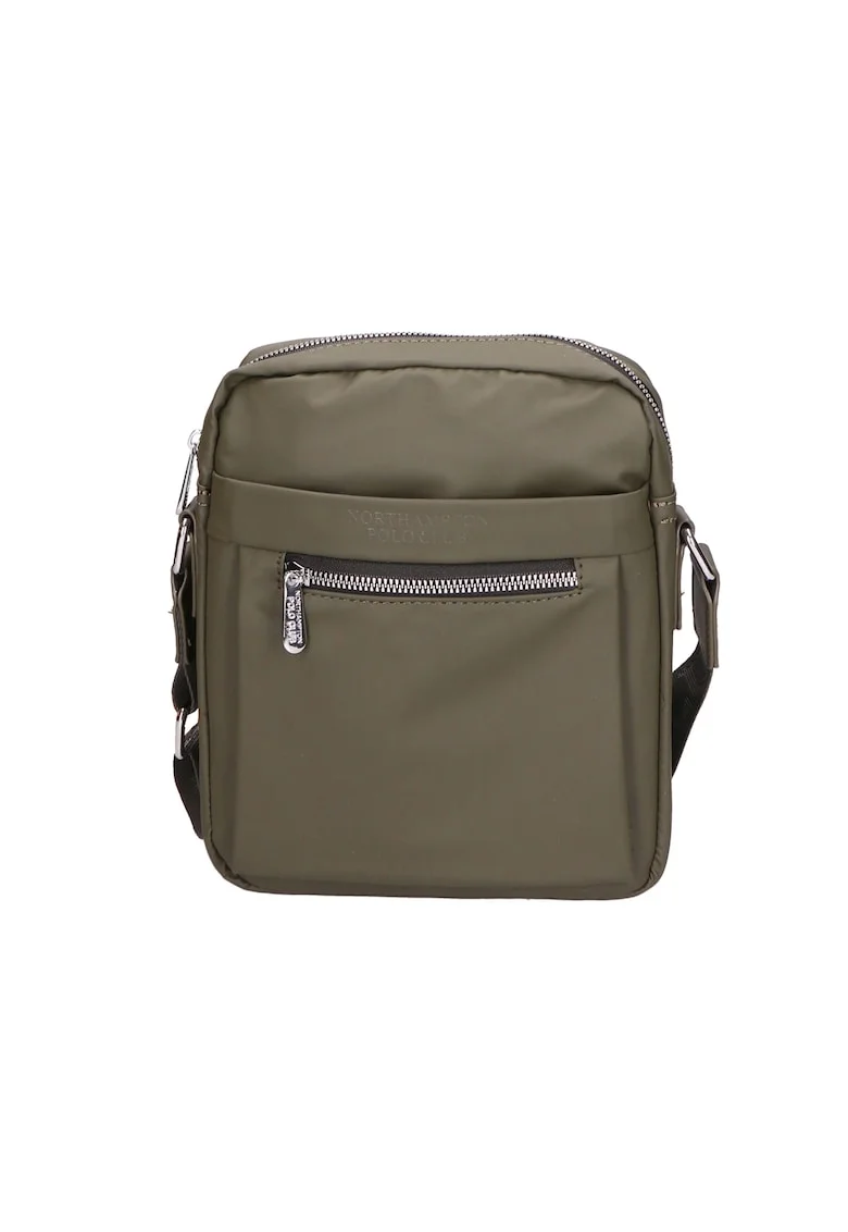 Geanta crossbody cu logo, Verde