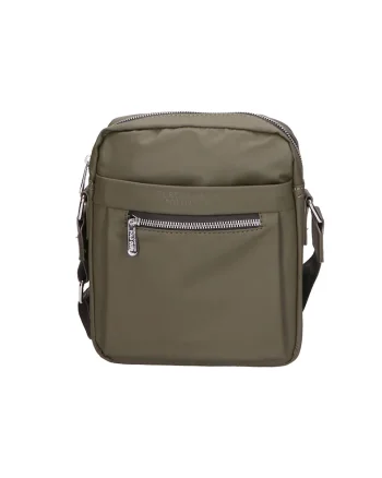 Geanta crossbody cu logo, Verde