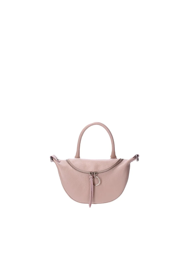 Geanta crossbody de piele, Roz