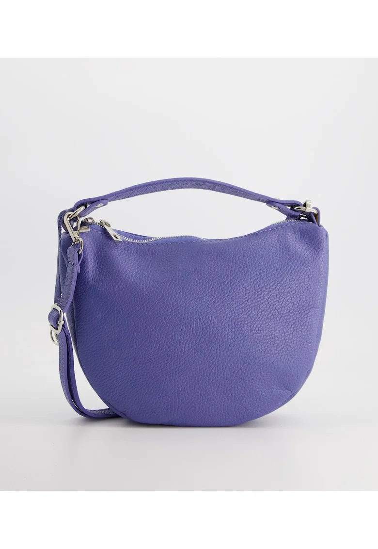 Geanta dama  crossbody, piele naturala, albastru, 30x19cm