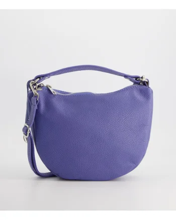Geanta dama  crossbody, piele naturala, albastru, 30x19cm