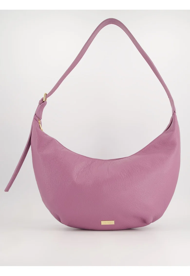 Geanta crossbody  piele naturala, lungime maxima, 1 buzunar interior, Violet