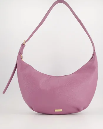 Geanta crossbody  piele naturala, lungime maxima, 1 buzunar interior, Violet