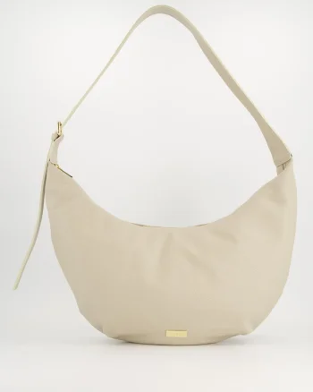 Geanta crossbody  piele naturala, lungime maxima, 1 buzunar interior, Bej