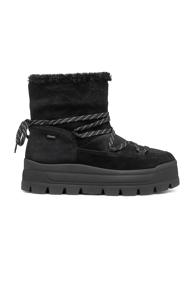 Ghete slip-on de piele intoarsa, Negru