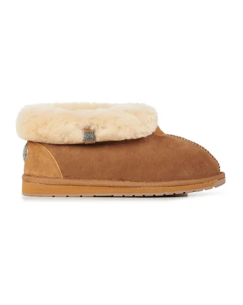 Ghete slip-on de piele intoarsa, Caramel