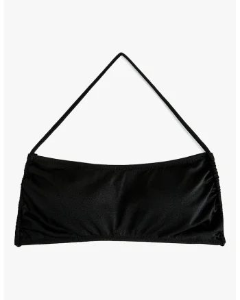 Sutien de baie cu decolteu halter, Negru
