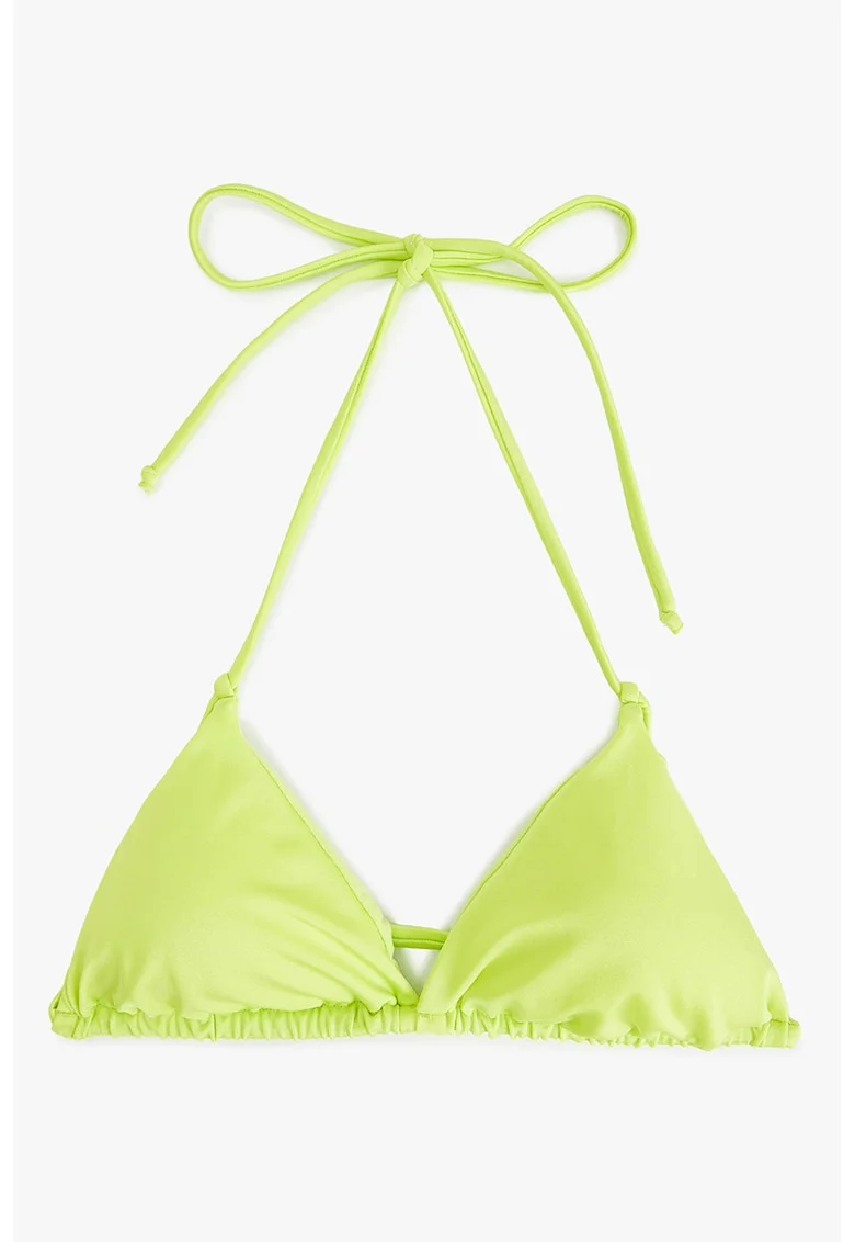 Sutien de baie cu cupe triunghiulare, Verde fistic
