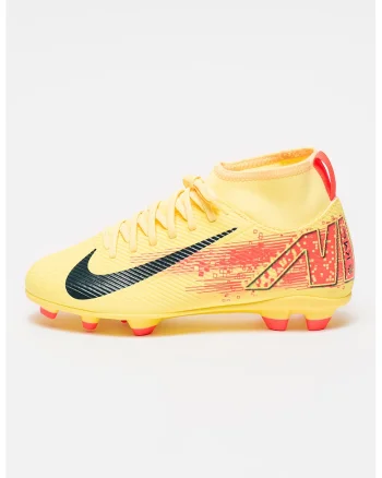 Pantofi slip-on, pentru fotbal Superfly 10 Club, Negru/Galben/Portocaliu