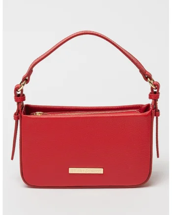 Geanta crossbody de piele, Rosu/Rosu vermillion