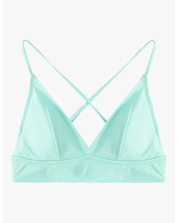 Sutien de baie cu cupe triunghiulare, Verde menta