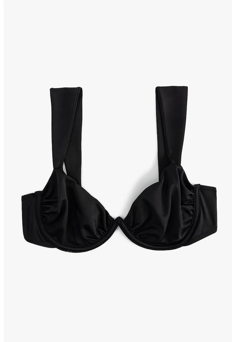 Sutien de baie cu bretele late, Negru