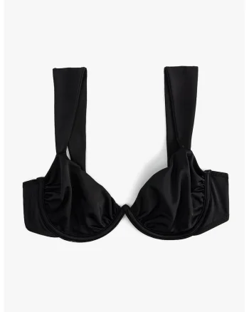 Sutien de baie cu bretele late, Negru