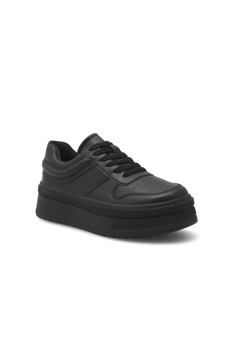 Pantofi sport dama,  315964, Piele ecologica, Negru