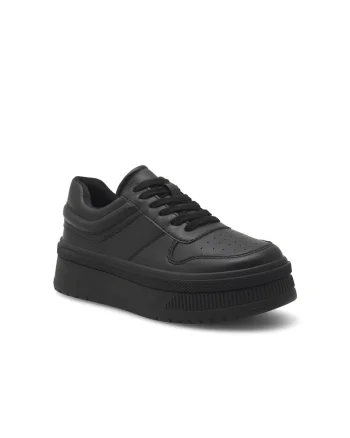 Pantofi sport dama,  315964, Piele ecologica, Negru