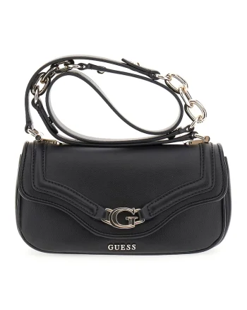 Geanta crossbody de piele ecologica cu clapa, Negru