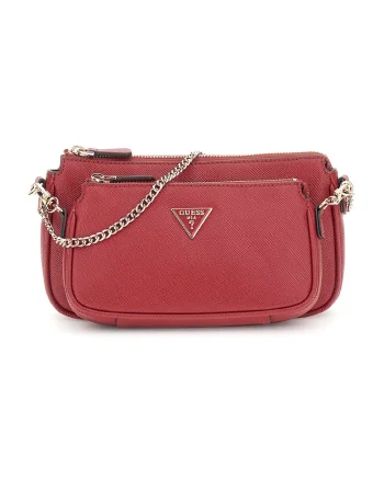 Geanta crossbody din piele ecologica cu etui detasabil, Rosu vermillion