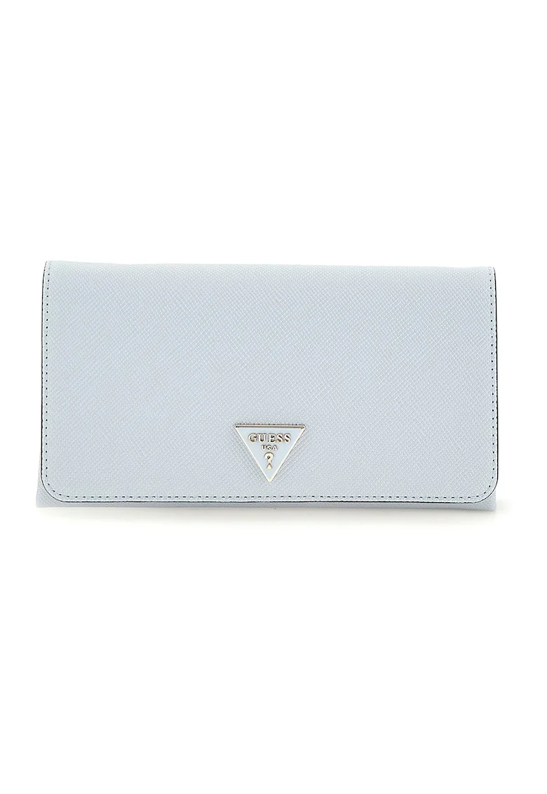 Geanta crossbody din piele ecologica cu bareta din lant Noelle, Albastru pastel