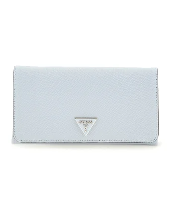 Geanta crossbody din piele ecologica cu bareta din lant Noelle, Albastru pastel