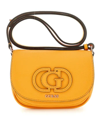 Geanta crossbody din piele ecologica cu clapa, Portocaliu