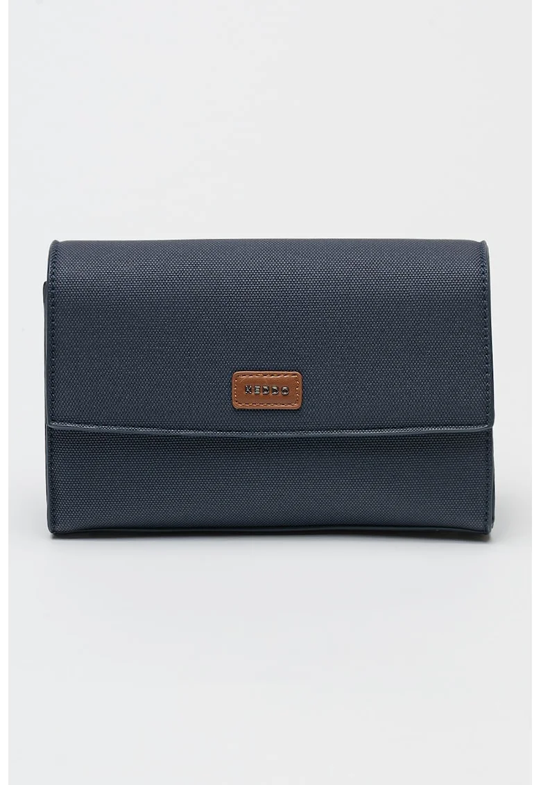 Geanta crossbody de piele ecologica cu clapa, Bleumarin