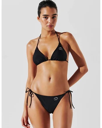Slip de baie cu prindere laterala, Negru