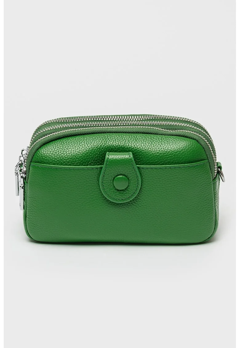 Geanta crossbody de piele, Verde