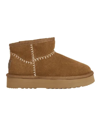 Ghete slip-on din piele intoarsa, Caramel
