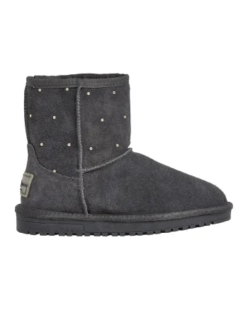 Ghete slip-on din piele intoarsa, Gri antracit