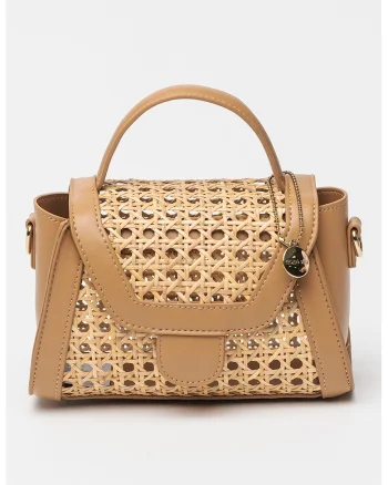 Geanta crossbody cu bareta ajustabila Tropez, Maro/Bej