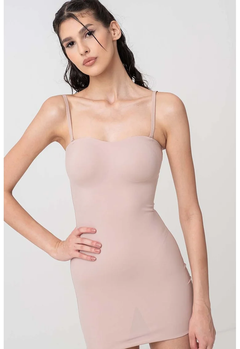 Body modelator cu bretele detasabile, Bej inchis