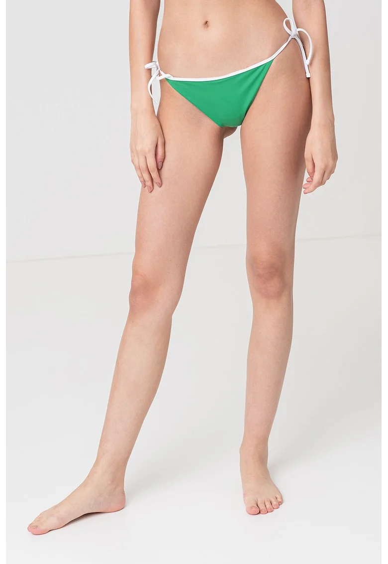 Slip brazilian cu snururi laterale, Verde