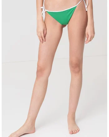 Slip brazilian cu snururi laterale, Verde