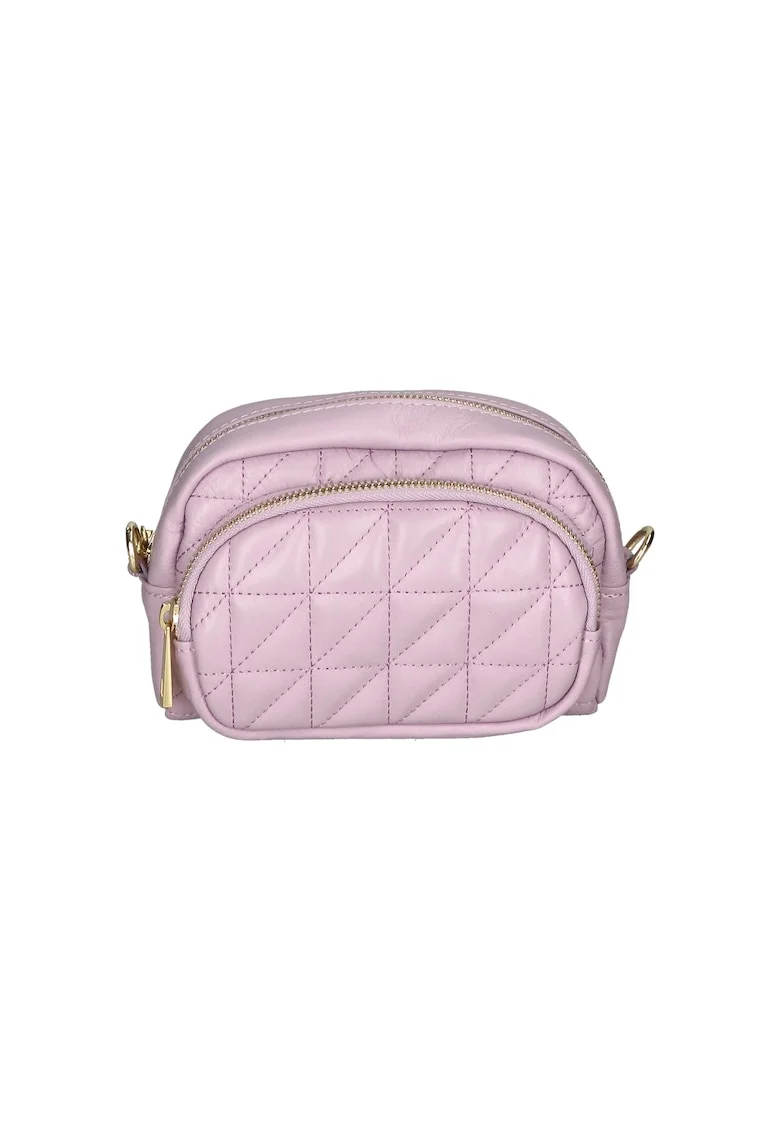 Geanta crossbody cu buzunar frontal cu fermoar, Lila
