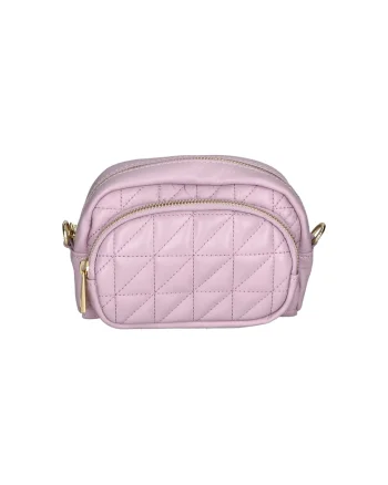 Geanta crossbody cu buzunar frontal cu fermoar, Lila