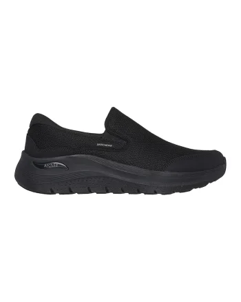 Pantofi sport slip-on cu insertii de piele Archfit-Vallo, Negru