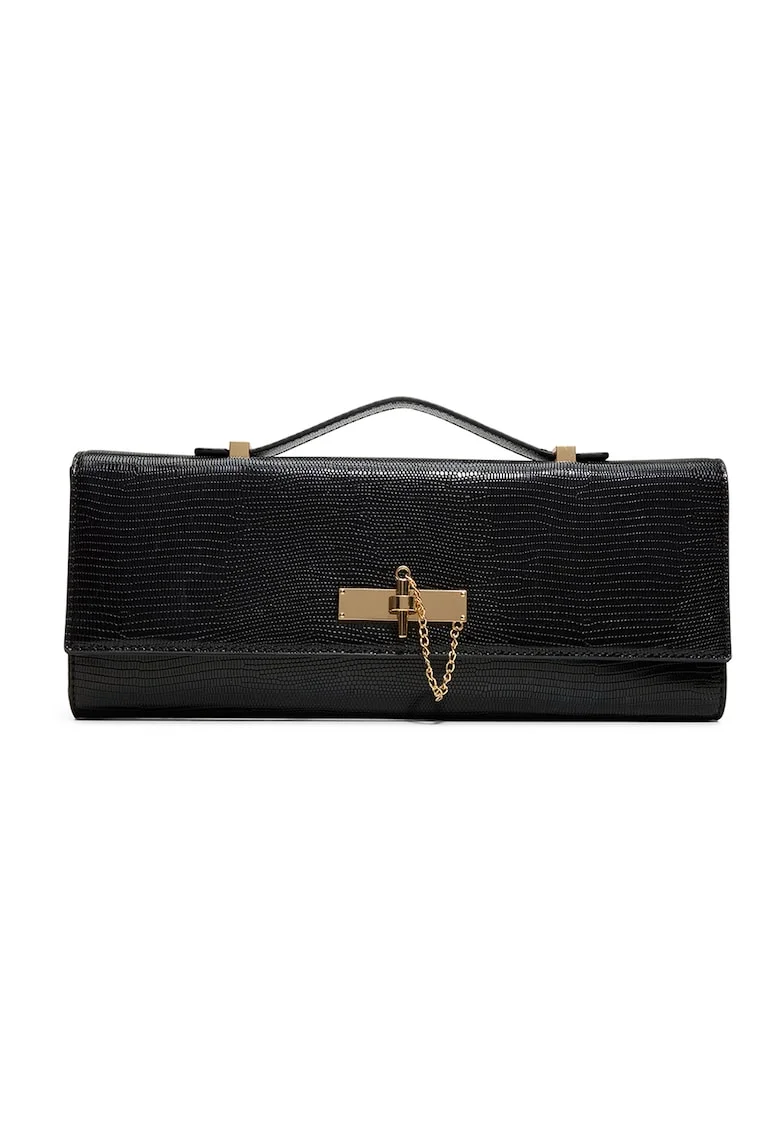 Geanta crossbody din piele ecologica Rouc, Negru