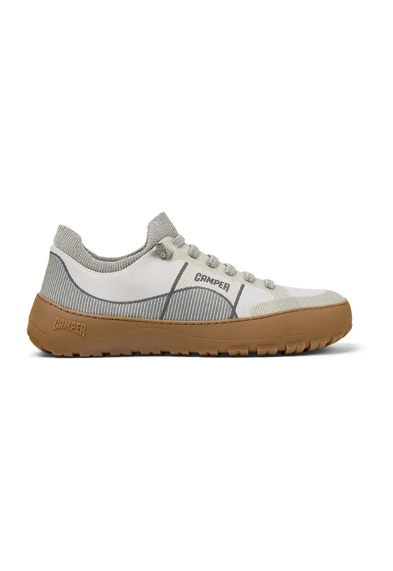 Pantofi sport slip-on din material textil, Gri/Bej deschis