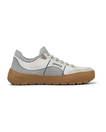 Pantofi sport slip-on din material textil, Gri/Bej deschis