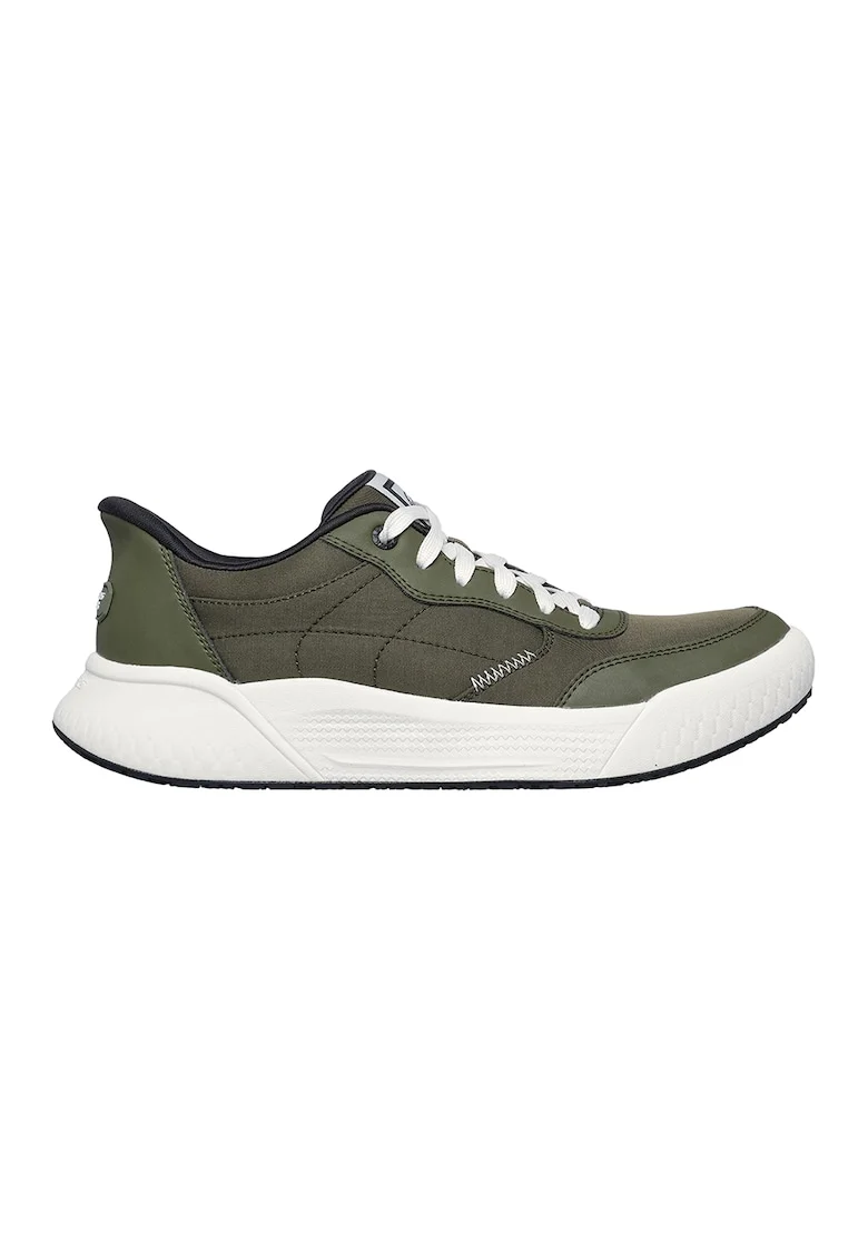 Pantofi sport din piele ecologica Slip-Ins, Verde masliniu