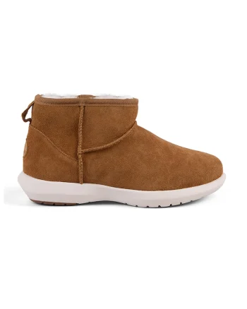 Ghete slip-on de piele intoarsa Sporty Stinger, Caramel/Alb murdar