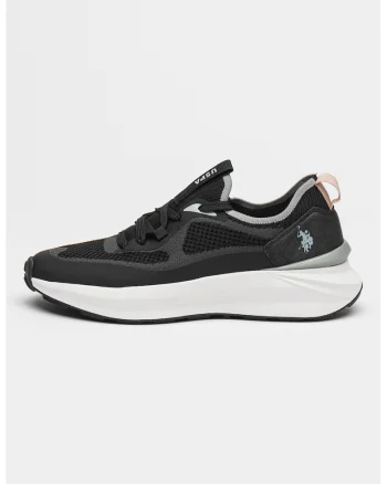 Pantofi sport slip-on cu aspect tricotat Ginny, Negru stins/Gri cenusiu