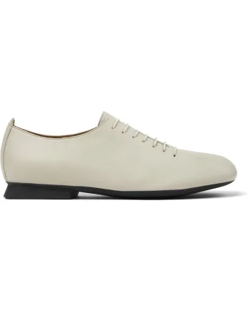 Pantofi slip-on cu varf patrat si talpa plata Casi Myra, Bej
