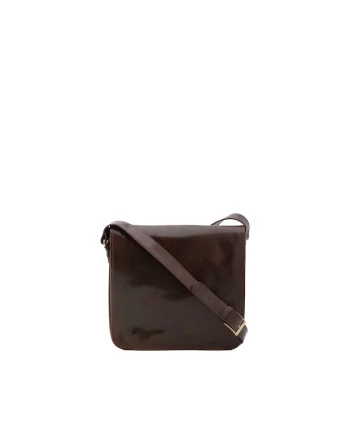 Geanta crossbody de piele cu clapa 210289